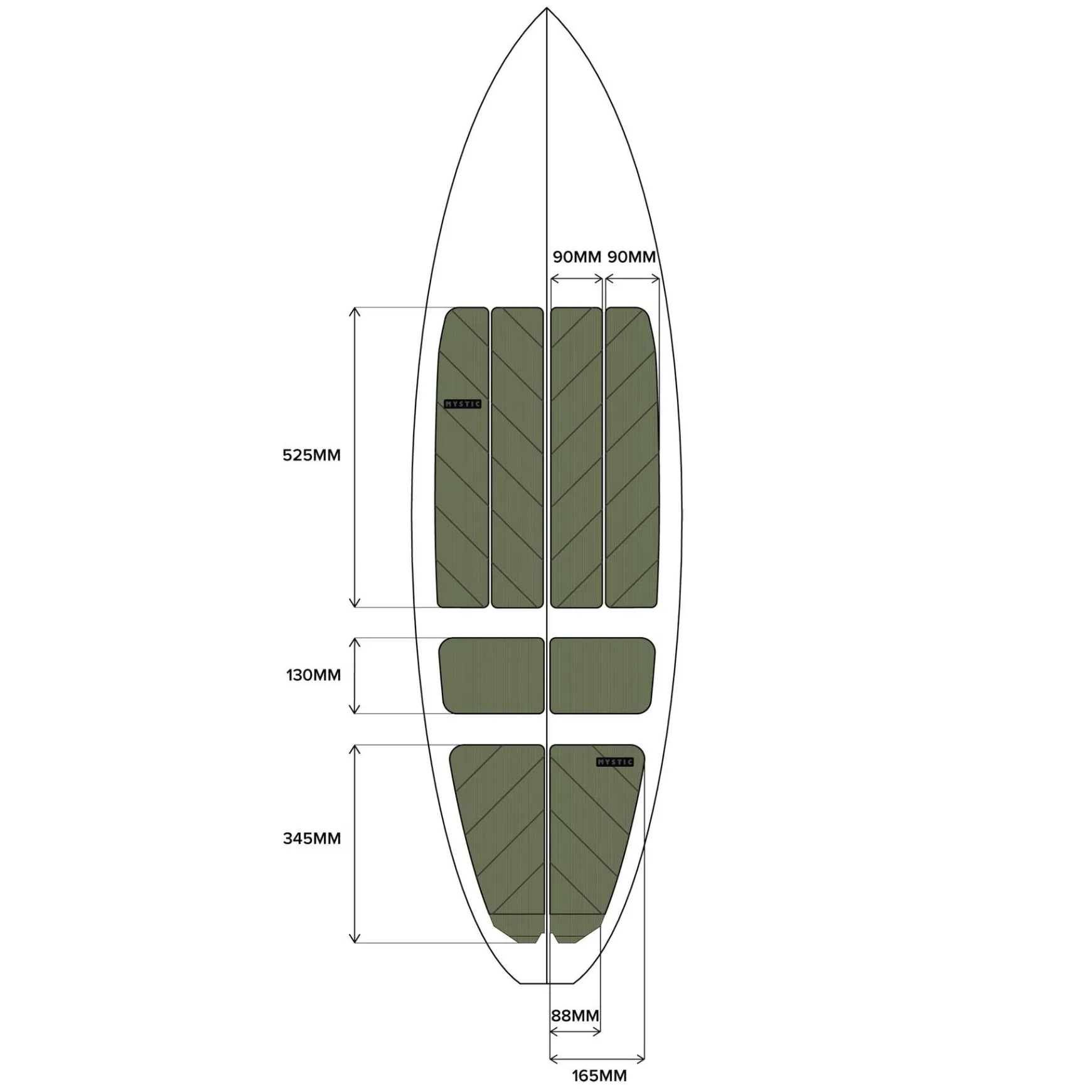 Mystic Ambush Full Deckpad> Traction Pads